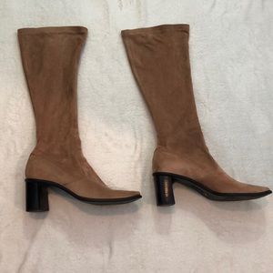 Tan suede boots